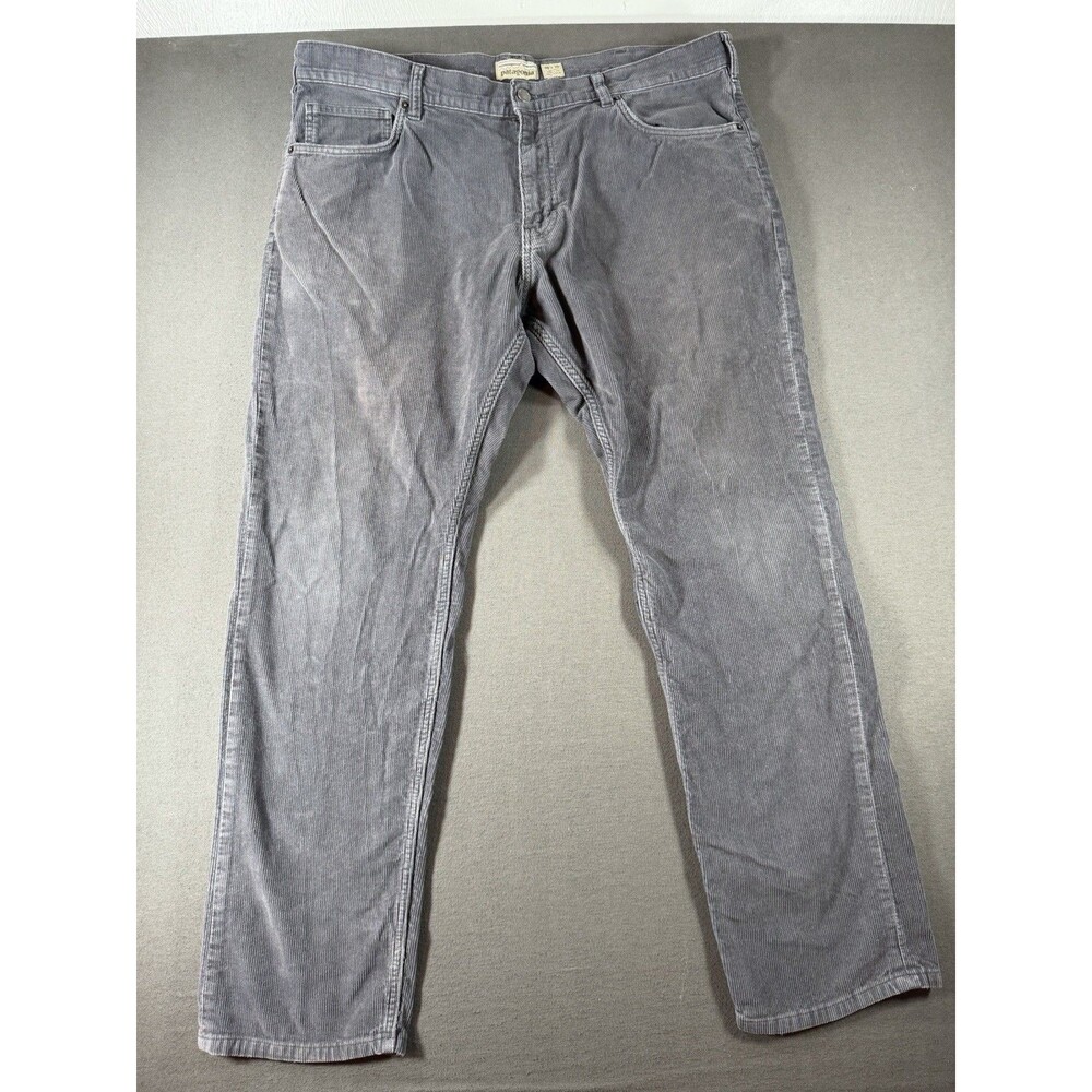 Patagonia Corduroy Pants Men 40x32 Gray Straight Leg Organic Cotton Jeans Hiking